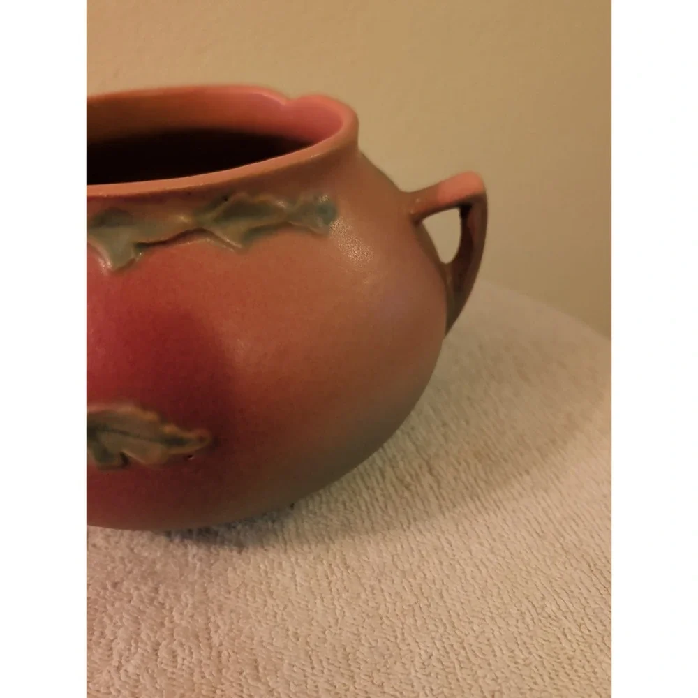 Vintage 1941 Roseville Pottery Tan/Orange Planter Vase Pot #399-4